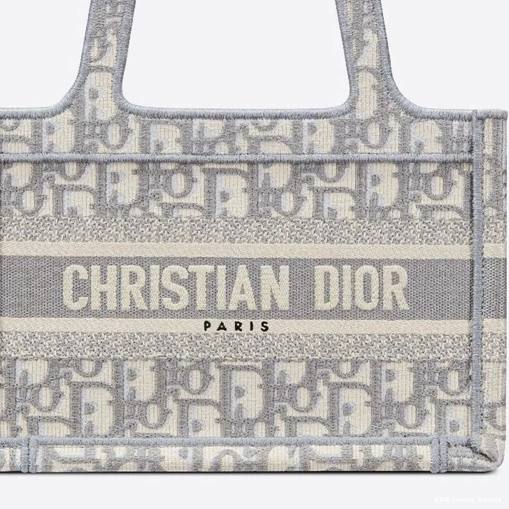 Cheap Motif Canvas Tote Book Dior Oblique Mini Grey 0817 Luxury